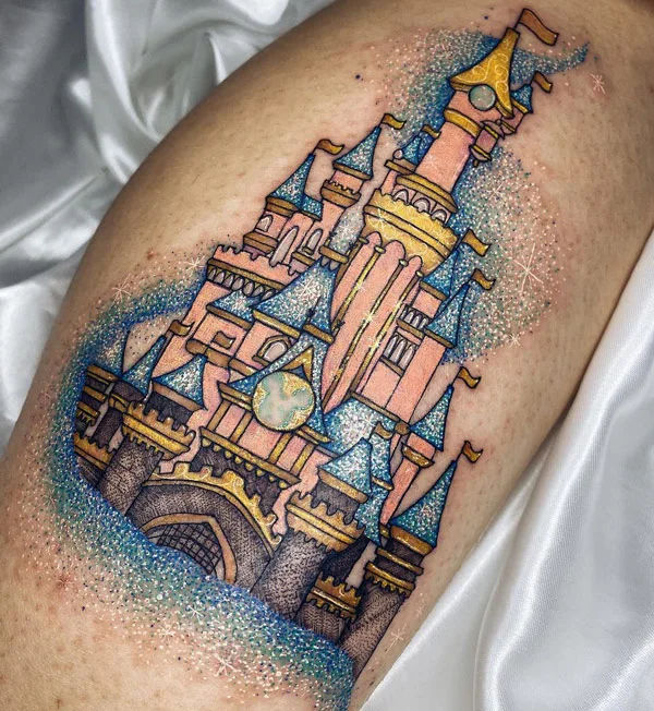 Glittery Castle Tattoo 1