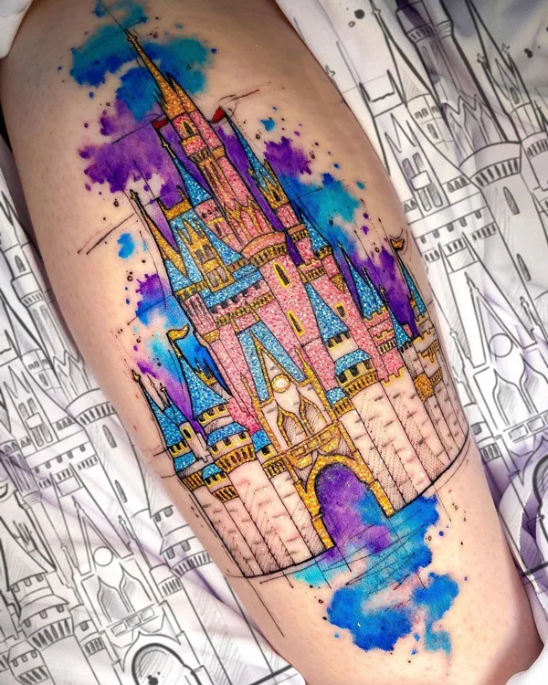 Glittery Castle Tattoo 2