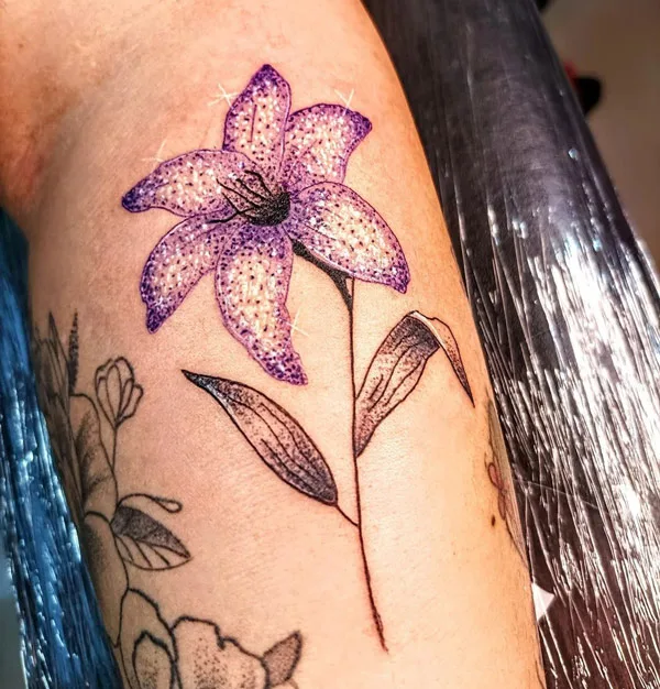 Glittery Flower Tattoo 2