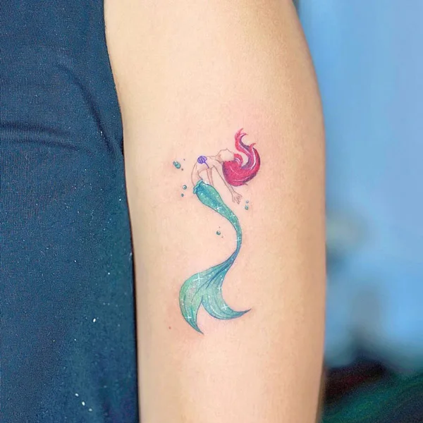 Glittery Mermaid Tattoo 1