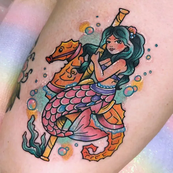 Glittery Mermaid Tattoo 2