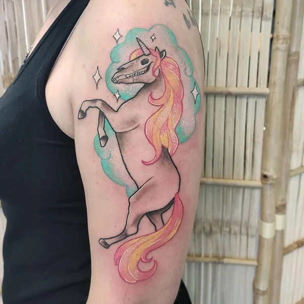 Glittery Unicorn Tattoo 1