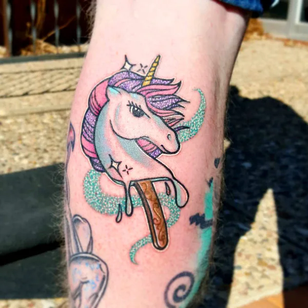 Glittery Unicorn Tattoo 2
