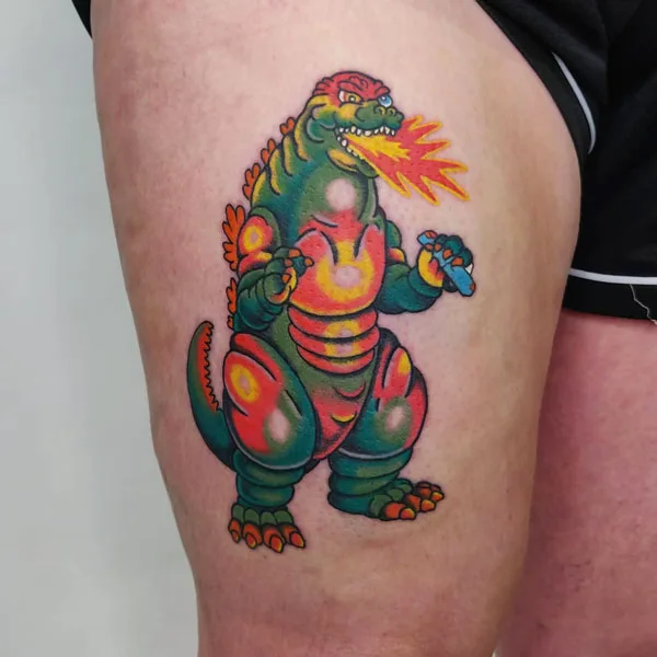 Godzilla tattoo 35