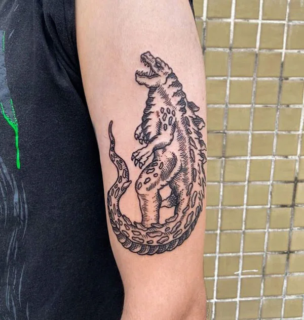 Godzilla tattoo 5