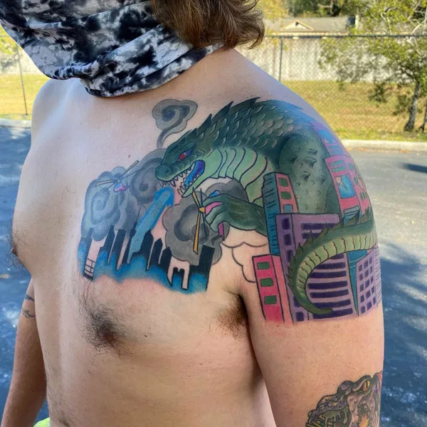 Godzilla tattoo 6