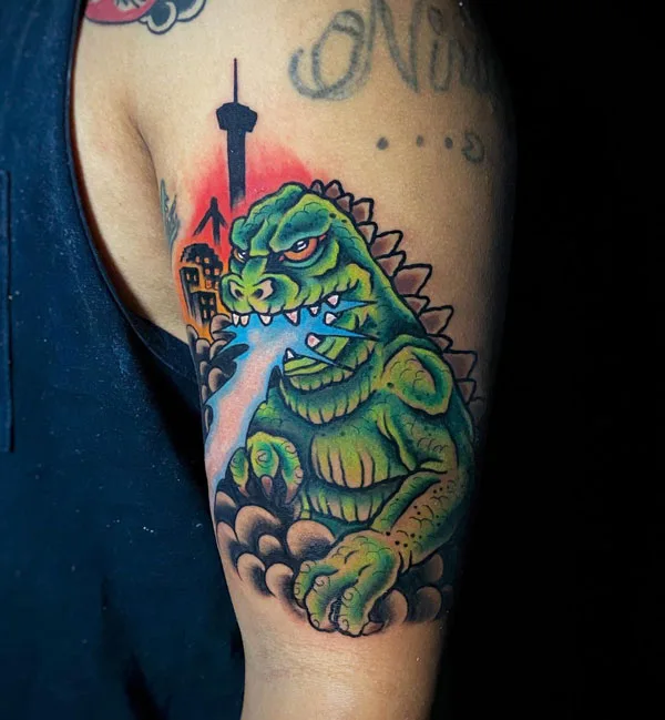 Godzilla tattoo 7