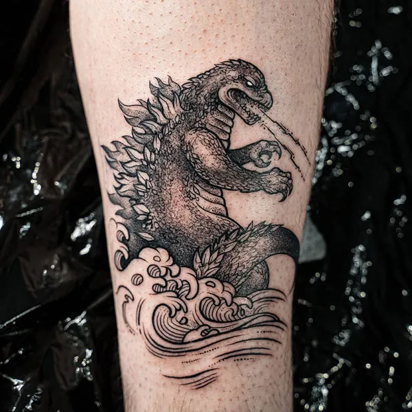 Godzilla tattoo 70