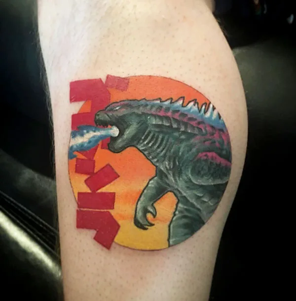Godzilla tattoo 8