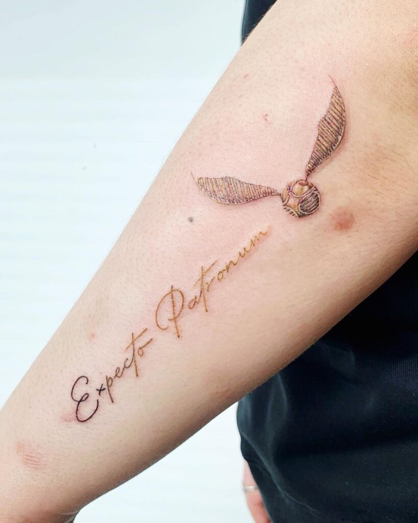 Golden Snitch with Text