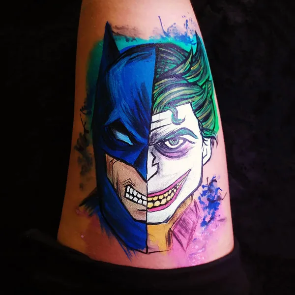 Good vs Evil Batman Tattoo