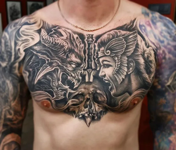Good vs Evil tattoo 10