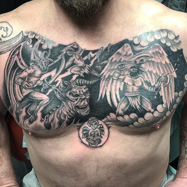 Good vs Evil tattoo 15