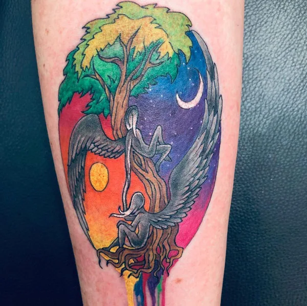 Good vs Evil tattoo 3