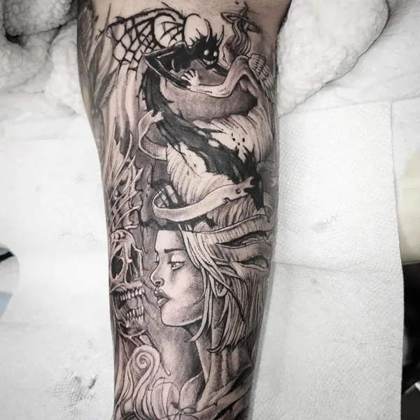 Good vs Evil tattoo 33