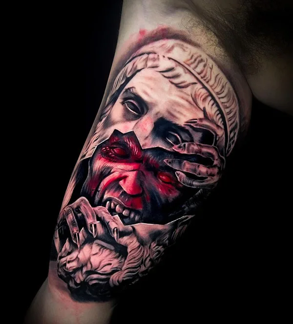 Good vs Evil tattoo 40
