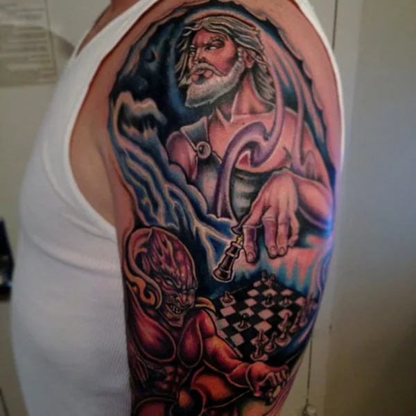 Good vs Evil tattoo 41