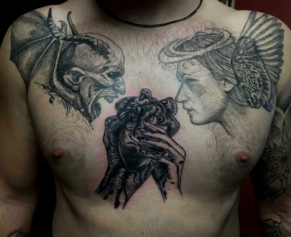 Good vs Evil tattoo 6