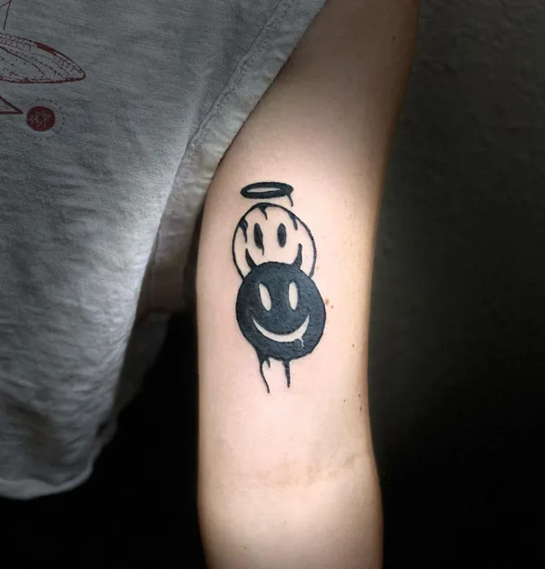 Good vs evil Tattoo Small