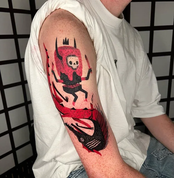 Gothic dragon tattoo