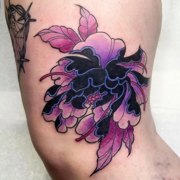 Gothic flower tattoo