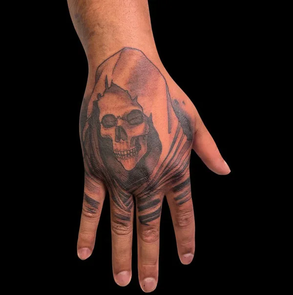 Grim Reaper Hand Tattoo 2