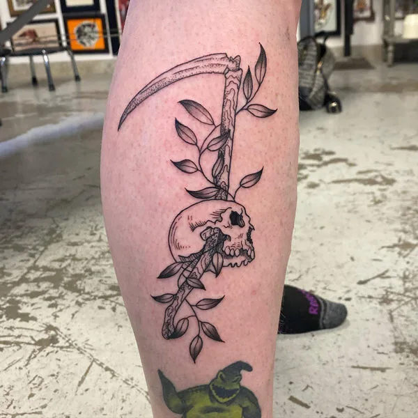 Grim Reaper Scythe Tattoo 1