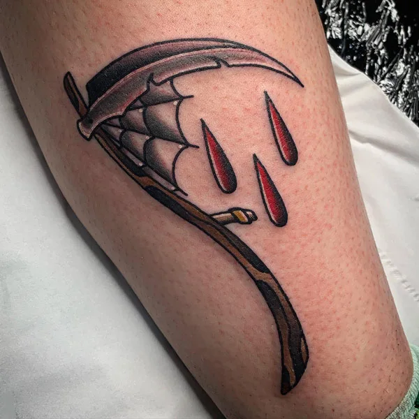 Grim Reaper Scythe Tattoo 2