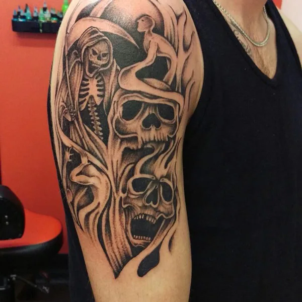 Grim Reaper Skull Tattoo 3