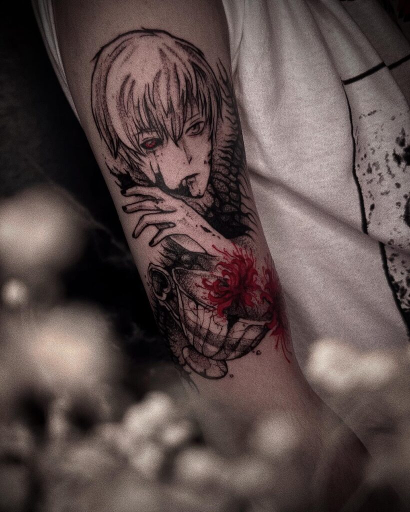 Haise sasaki tokyo ghoul tattoo design for men
