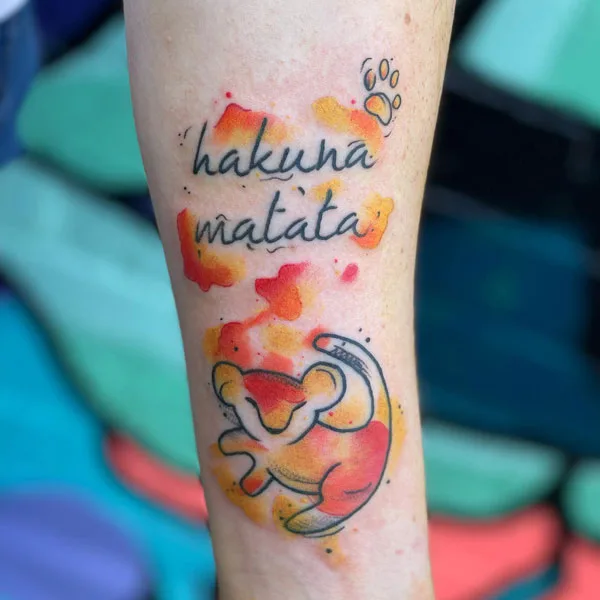 Hakuna matata tattoo 19