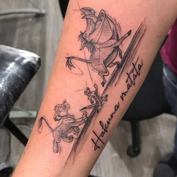 Hakuna matata tattoo 2