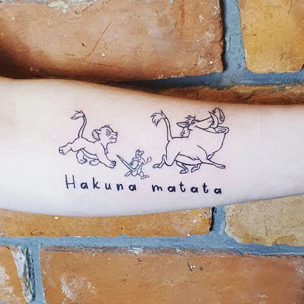 Hakuna matata tattoo 20