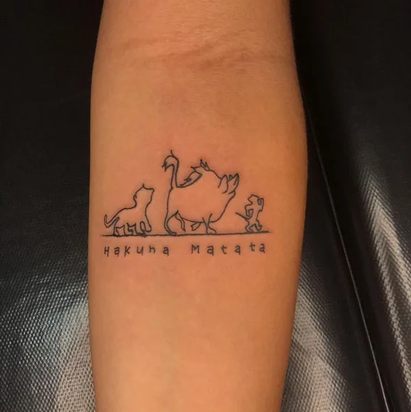 Hakuna matata tattoo 31