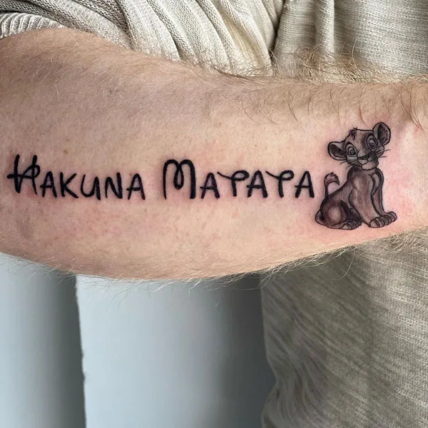 Hakuna matata tattoo 40