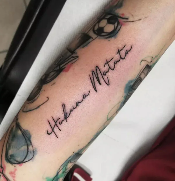 Hakuna matata tattoo 41
