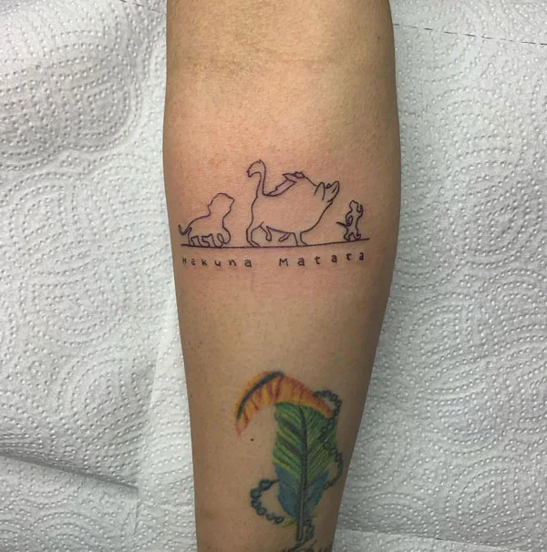 Hakuna matata tattoo 45