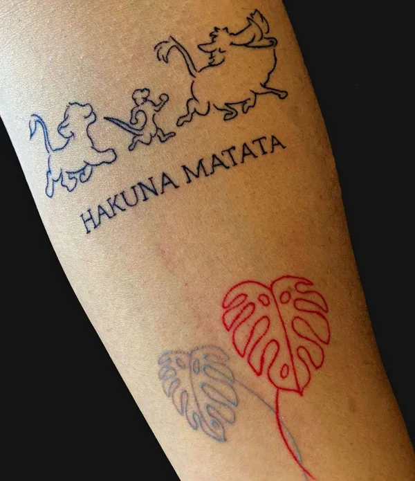Hakuna matata tattoo 48