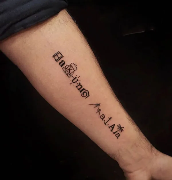Hakuna matata tattoo 49