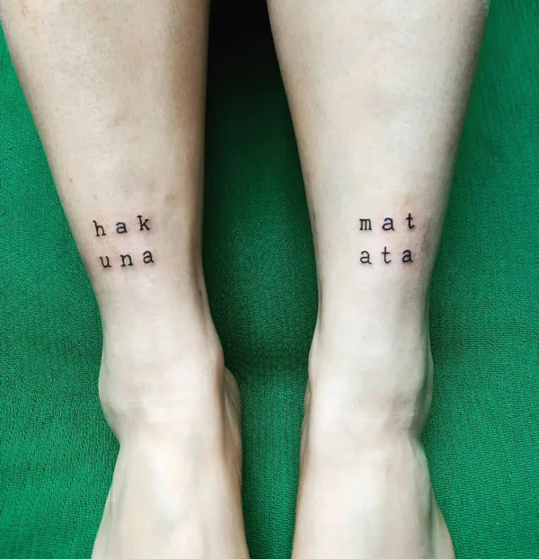 Hakuna matata tattoo 52