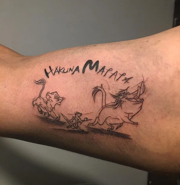 Hakuna matata tattoo 60