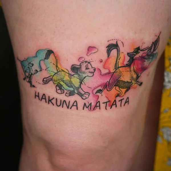 Hakuna matata tattoo 7