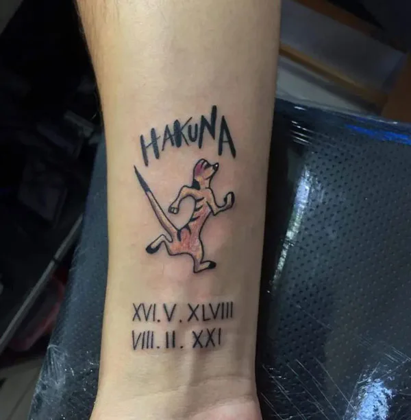 Hakuna matata tattoo 70