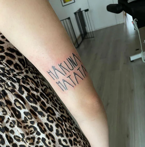 Hakuna matata tattoo 77