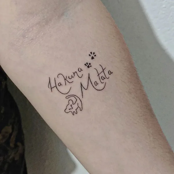 Hakuna matata tattoo 86