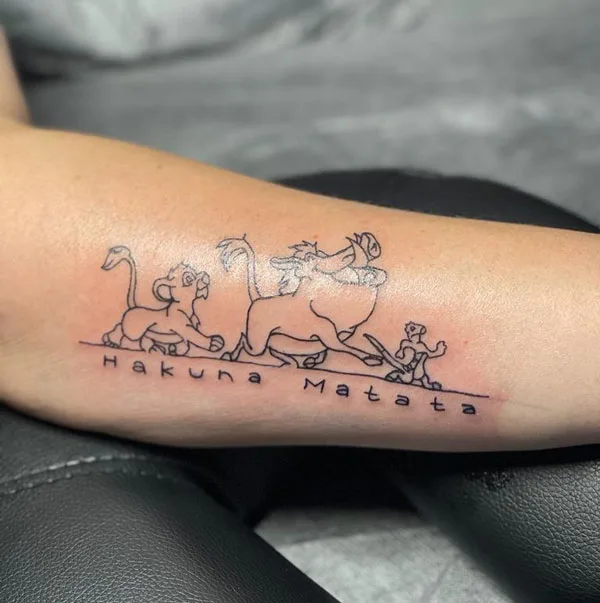 Hakuna matata tattoo 90