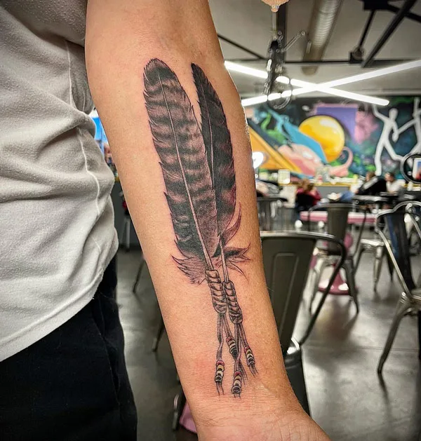 Hawk Feather Tattoo 2