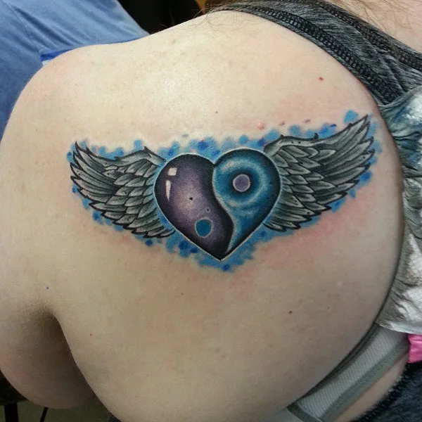 Heart Yin Yang Tattoo 1