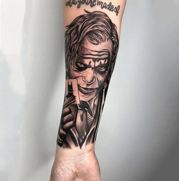 Heath Ledger Joker Tattoo 1