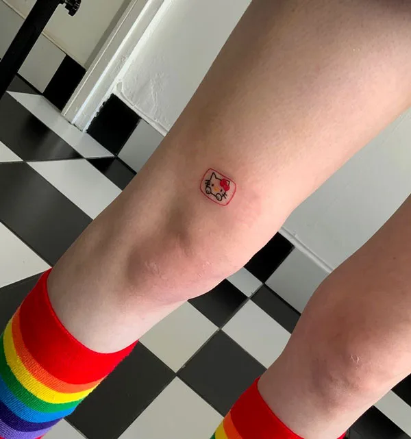 Hello kitty tattoo small